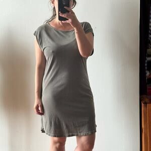 SPLENDID Minimalist Gray Sleeveless T-Shirt Dress
